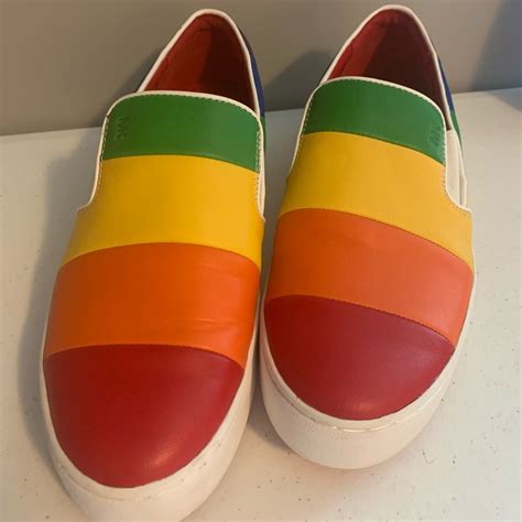 New in Box Michael Kors Dylan Rainbow Leather Slip